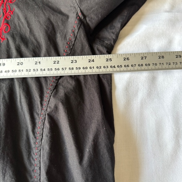 Victorious Men's Embroidered Button Up Shirt Sequins Black 3XL Western Flare - Picture 11 of 15